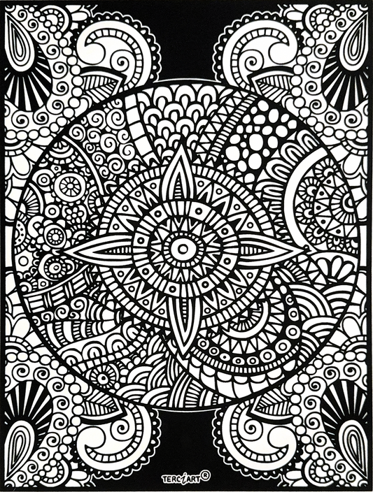 Samtbild Mandala – zum Ausmalen