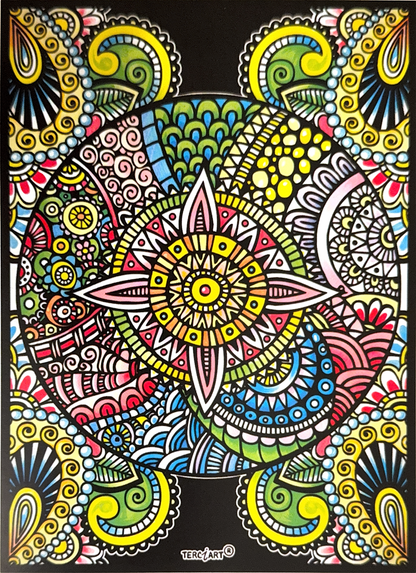 Samtbild Mandala – zum Ausmalen