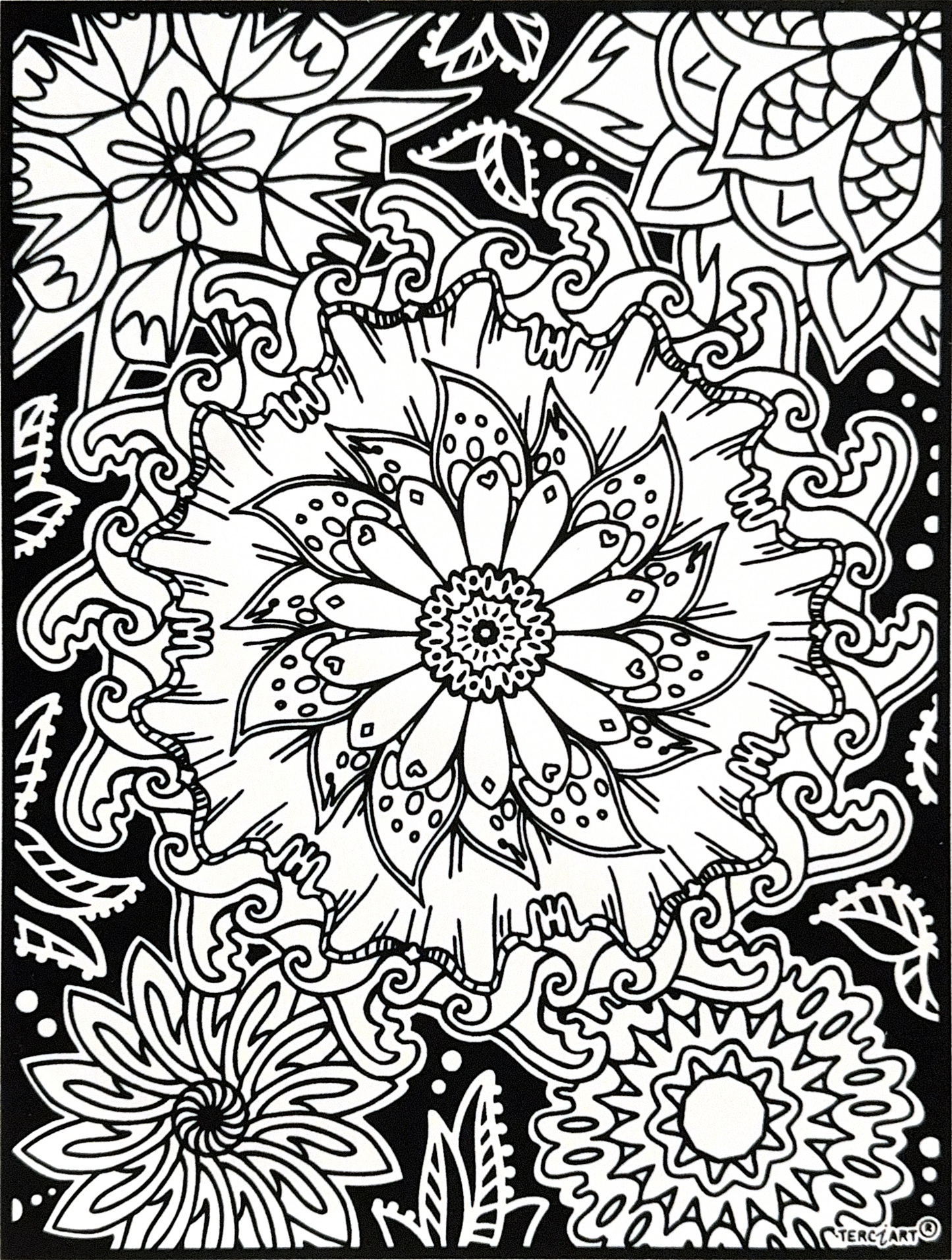 Mandala Blumen G210