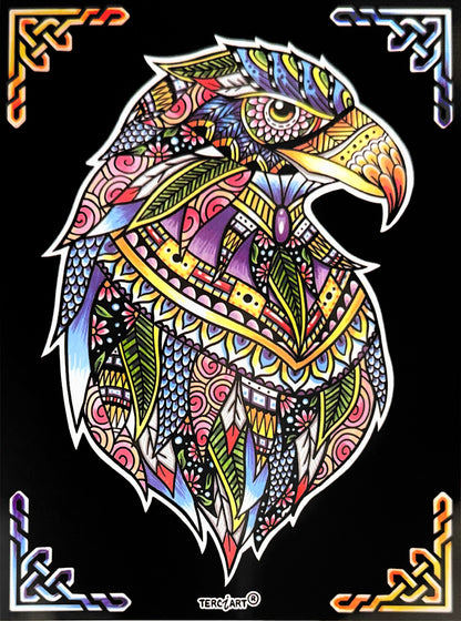 Samtbild Adler – Mandala-Motiv zum Ausmalen