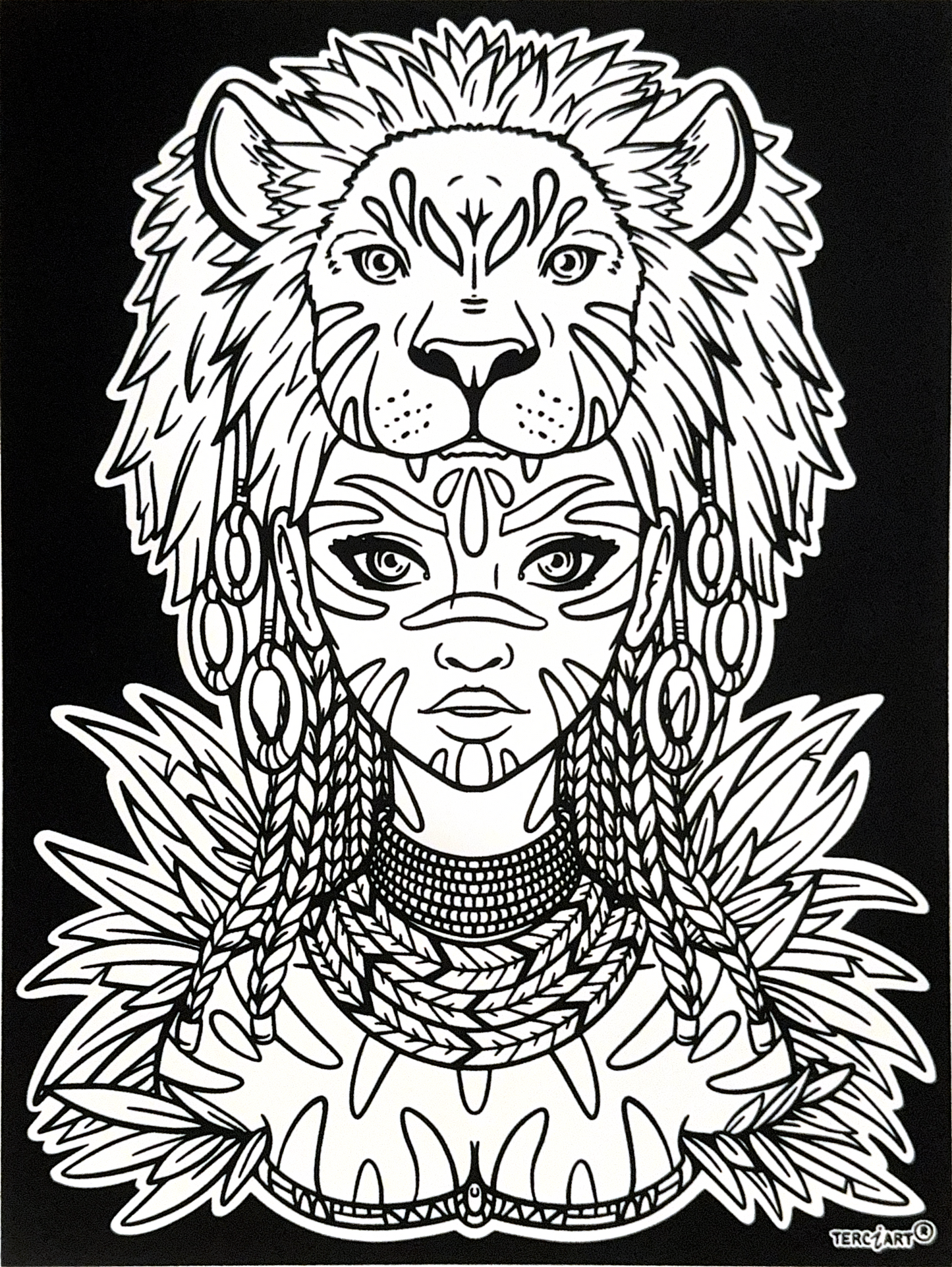 Frau mit Löwenkopf G233