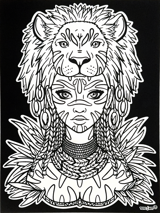 Frau mit Löwenkopf G233