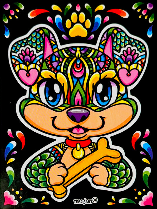 Hund mit Knochen M195