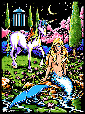 Meerjungfrau mit Einhorn M197
